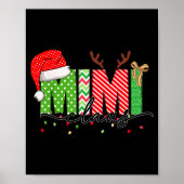 Mimi Claus Christmas Lights Pajama Family Matching Poster (Vorne)