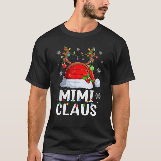 Mimi Claus Frohe Weihnachts-Weihnachtsmannmütze Om T-Shirt (Vorderseite)