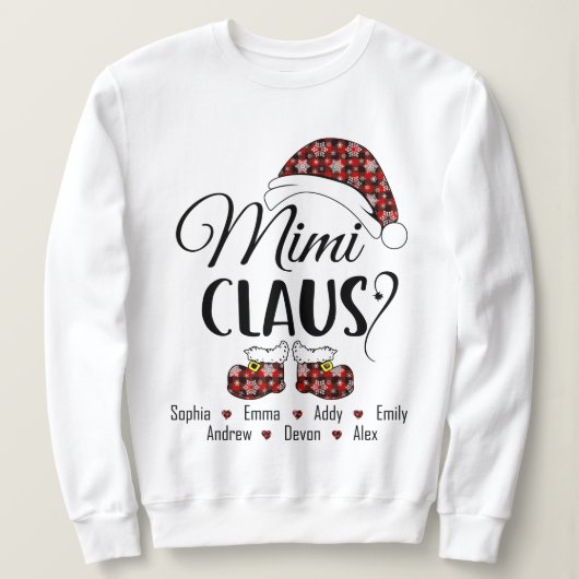 Mimi Claus Geschenk zu Weihnachten Sweatshirt (Design vorne)