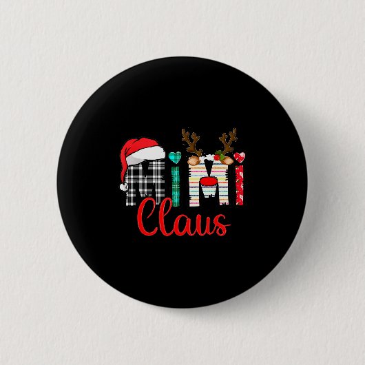 Mimi Claus Reindeer Christmas  Button (Vorderseite)