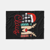 Mimi Claus Reindeer Christmas Fleecedecke (Vorderseite (Horizontal))