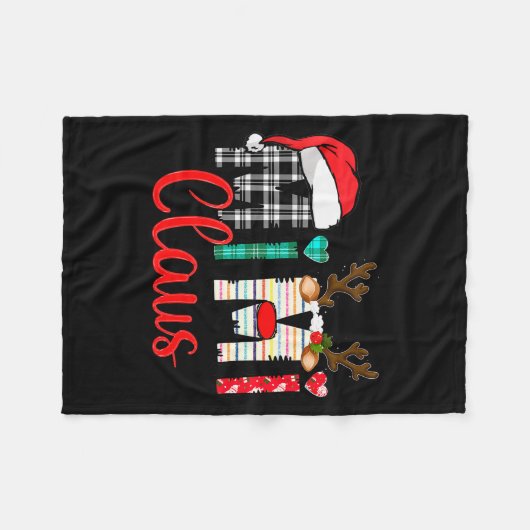 Mimi Claus Reindeer Christmas  Fleecedecke (Vorderseite (Horizontal))