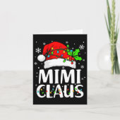 Mimi Claus Shirt Weihnachtsbeleuchtung Pajama Fami Karte (Vorderseite)