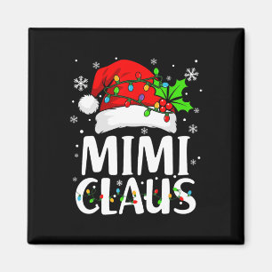 Mimi Claus-Shirt Weihnachtslicht-Pyjama-Familie Ma Magnet