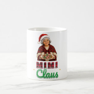 Mimi Claus Tartan Weihnachts-Oma-Tasse Kaffeetasse