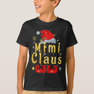 Mimi Claus Weihnachts-Weihnachtsmannmütze Matching T-Shirt