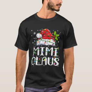 Mimi Claus Weihnachtslicht Pajama Familie Matching T-Shirt