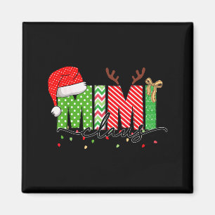 Mimi Claus Weihnachtslicht-Pyjama Familie passend Magnet