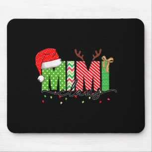 Mimi Claus Weihnachtslicht-Pyjama-Familien-Matchin Mousepad