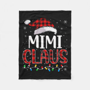 Mimi Claus Weihnachtslichter Matching Family Xmas  Fleecedecke