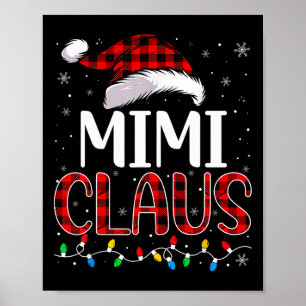 Mimi Claus Weihnachtslichter Matching Family Xmas Poster