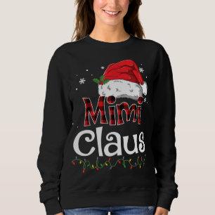 Mimi Claus Weihnachtsmannmütze Red Kariert Buffalo Sweatshirt