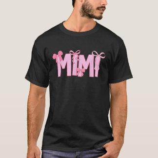 Mimi Coquette Bow Pink Ästhetische Mutter s Day Mi T-Shirt