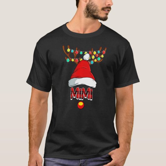 Mimi Deer Matching Family Weihnachtskostüm Reinde T-Shirt (Vorderseite)