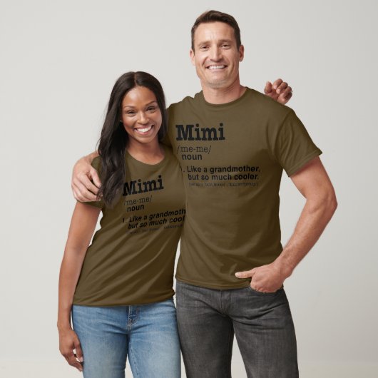Mimi Definition Funny Großmutter Geschenk T-Shirt (Unisex)