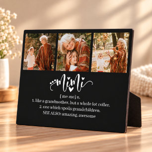 Mimi Definition Oma Script Herz 3 Foto-Geschenk Fotoplatte