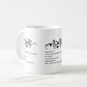 Mimi Definition Oma Script Herz Minimal Lustig Kaffeetasse (Vorderseite Links)
