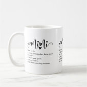 Mimi Definition Oma Script Herz Minimal Lustig Kaffeetasse (Links)