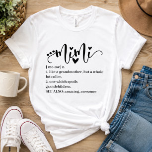 Mimi Definition Oma Script Herz Minimal Lustig T-Shirt