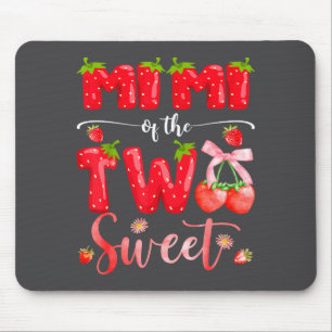 Mimi der zwei süßen 2. Geburtstagsmädchen-Erdbeere Mousepad