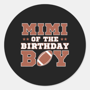 Mimi des Fußballjungen zum 1. Geburtstag Runder Aufkleber
