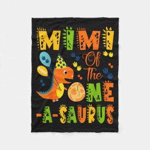 Mimi des One-a-Saurus zum 1. Geburtstag Dinosaurie Fleecedecke