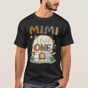 Mimi des wilden 1. Geburtstags Junge Safari Jungl T-Shirt
