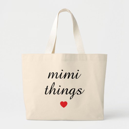 Mimi-Dinge Oma Geschenk personalisiert Jumbo Stoffbeutel (Vorne)