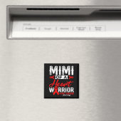 Mimi eines Herzens Krieger Herzerkrankung Rotes Ba Magnet (In Situ (Geschirrspüler))