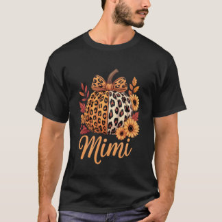 Mimi Erntedankfest Leopard Kürbis Sonnenblume Koke T-Shirt