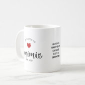 Mimi etabliert zur Oma Geschenk Kaffeetasse (Vorderseite Links)