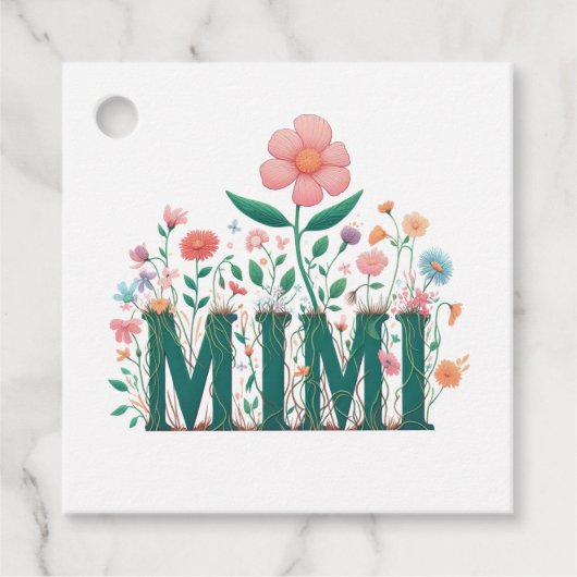 Mimi Floral Geschenkanhänger (Vorderseite)
