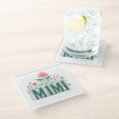 Mimi Floral Glasuntersetzer (Schrägansicht)