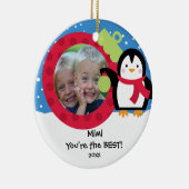 Mimi Fotopenguin-Weihnachtsverzierung Keramikornament (Rechts)