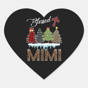 Mimi-Geschenk  Mimi Weihnachtsbaum Mimi Lover gese Herz-Aufkleber