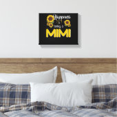 Mimi Gift | Glück ist eine MiMi Sonnenblume Leinwanddruck (Insitu (Schlafzimmer))