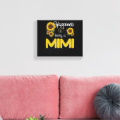 Mimi Gift | Glück ist eine MiMi Sonnenblume Leinwanddruck (Insitu (Wohnzimmer))