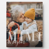 Mimi & Grandchild Script Name Foto Keepake Fotoplatte (Vorderseite)