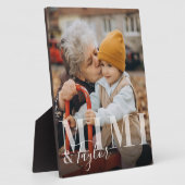 Mimi & Grandchild Script Name Foto Keepake Fotoplatte (Seite)