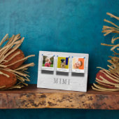 Mimi Grandchildren Namen 3 Foto Collage Wood Fotoplatte (Seite)