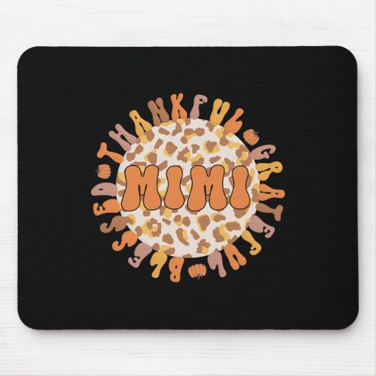 Mimi Großmutter Erntedank Mimi Grandm Mousepad (Vorne)