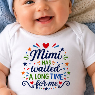 Mimi hat lange Zeit Baby-Body gewartet Baby Strampler