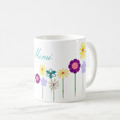 Mimi - helle Blumen für sie Kaffeetasse (VorderseiteRechts)