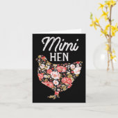Mimi Hen Blume Muttertagsfarm Hühnergranma Karte (Gelbe Blume)