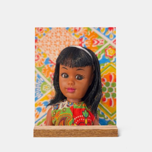Mimi im Patchworkstil Acrylschild (Vorderseite)