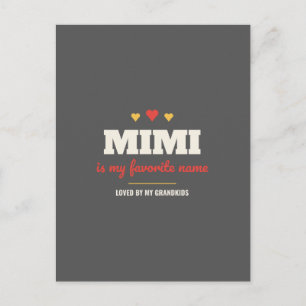 Mimi ist mein Lieblingsname Postkarte – Oma-Gesche