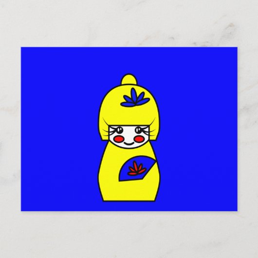 Mimi (Kokeshi Doll) Postcard Postkarte (Vorderseite)