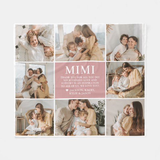 Mimi Letter Custom Personalisiert Fleece Blanket (Vorderseite (Horizontal))