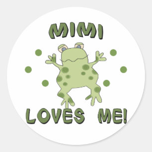 Mimi Lieben Me Frog Runder Aufkleber