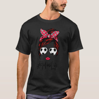 Mimi Life Messy Bun Hair Soccer Mama T-Shirt